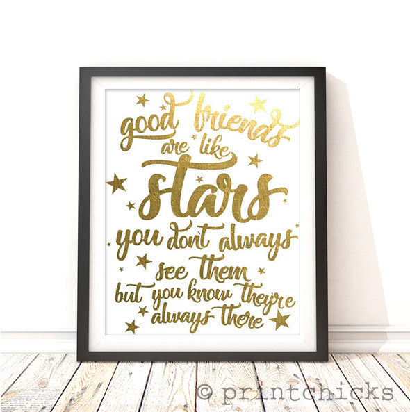 Friendship Gold Foil Print - Thelma and Louise - PrintChicks
